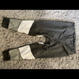 Marika Grey/White Color Block Leggings
